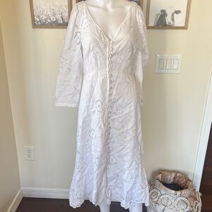 Rebecca Taylor Ivory Eyelet Dress